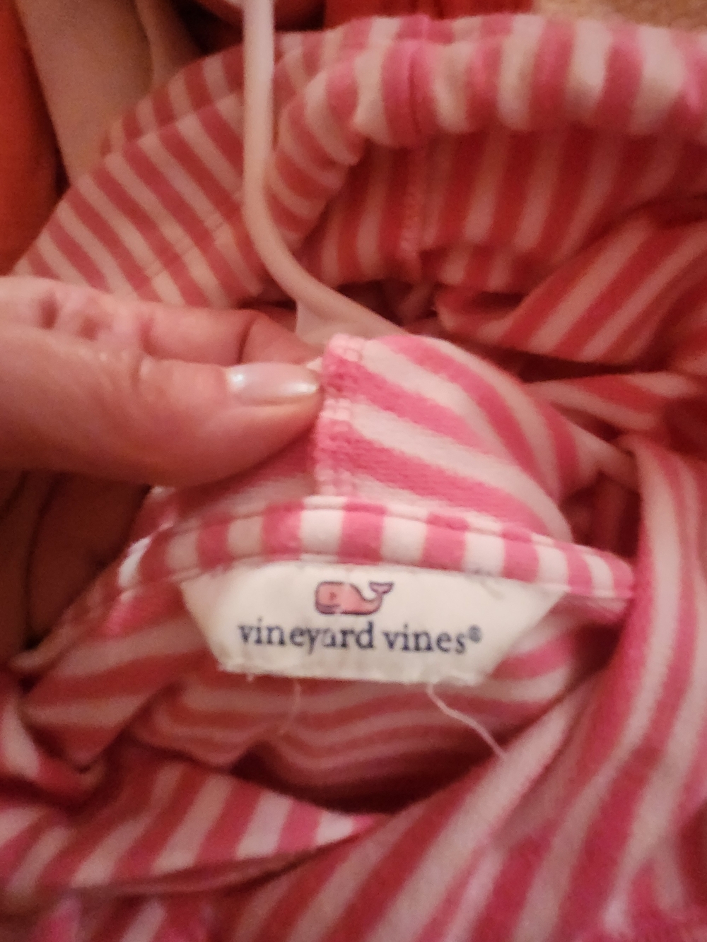 Vineyard Vines Pink & White Striped Hoodie - Picture 5 of 5